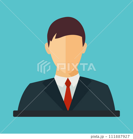 Businessman Vector Colored Flat Illustration 111887927
