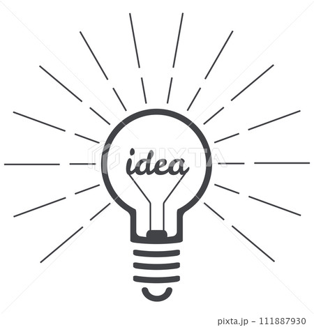Monochrome lamp Illustration 111887930