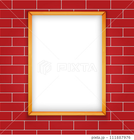 Picrute On Brick Wall Seamless Background. 111887976