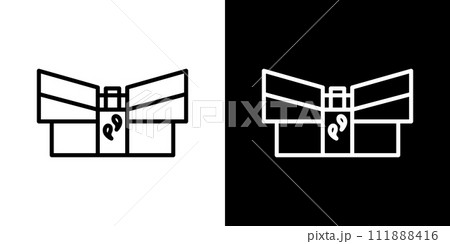 編集可能な大阪名物の海遊館ラインアイコン 111888416