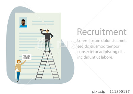 human resource recruitment concept, Character in trendy simple style human resource recruitment concept, Character in trendy simple style 111890157