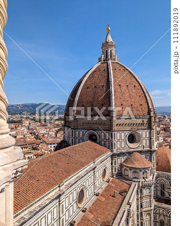 Aerial view of the cathedral Santa Maria del Fiore in Florence Aerial view of the cathedral Santa Maria del Fiore in Florence 111892019