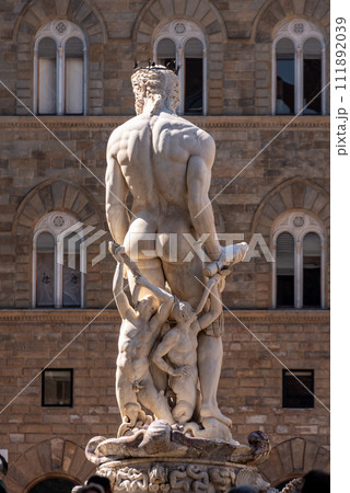 Statue of the famous Neptune fountain at the Piazza della Signoria in Florence Statue of the famous Neptune fountain at the Piazza della Signoria in Florence 111892039
