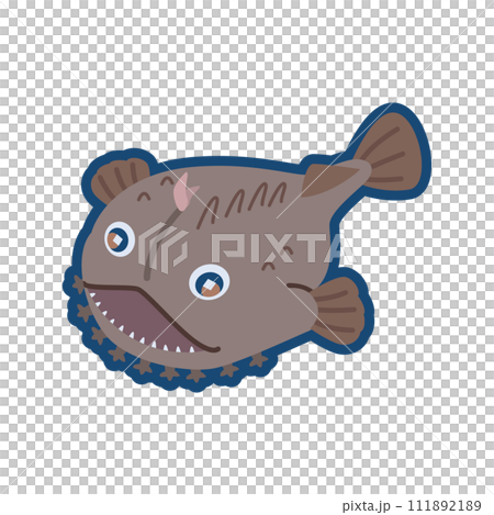 可愛的安康魚插圖 可愛的安康魚插圖 111892189