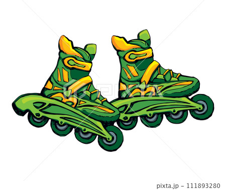 Roller Skate. Vector drawing 111893280