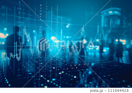 Data Symphony: Blue Tones in Global Financial Imagery Data Symphony: Blue Tones in Global Financial Imagery 111894428
