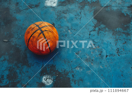 Dribbling Excellence: Basketball Ball in Action 111894667