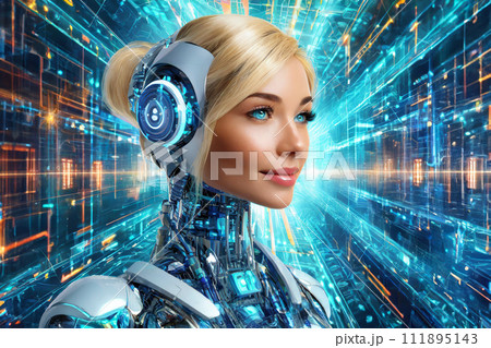 サイボーグの女性 111895143