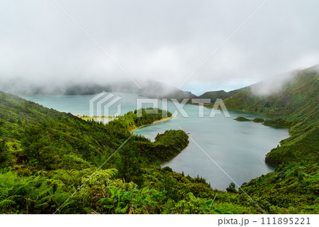 Lagoa do Fogo in Sao Miguel Island in Azores 111895221