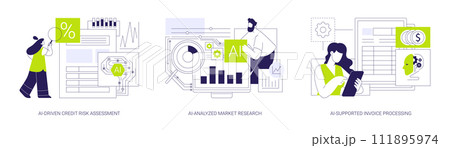 AI in financial management abstract concept vector illustrations. 111895974