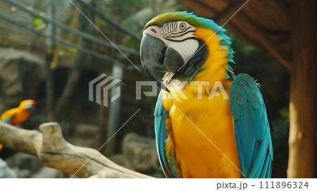 動物園のオウム（Generative AI） 111896324