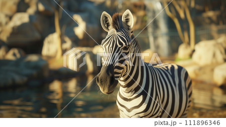 動物園のシマウマ(Generative AI) 動物園のシマウマ(Generative AI) 111896346