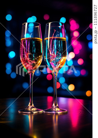 Glasses champagne sparkling 111896727