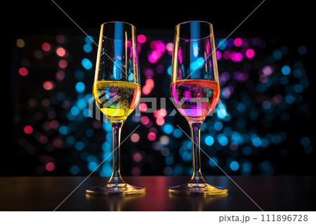 Glasses champagne sparkling 111896728