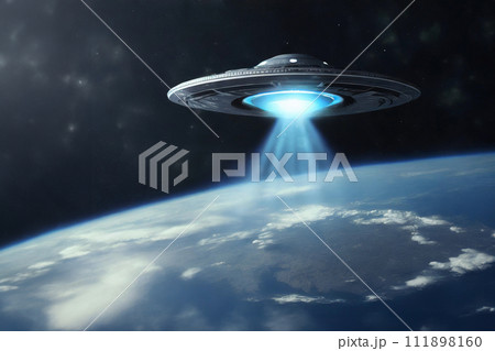 地球に接近するUFOのイメージ 111898160