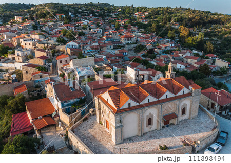 Elevated view on Vouni village. Limassol District, Cyprus 111898494