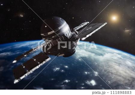 地球に接近する宇宙船のイメージ 111898883