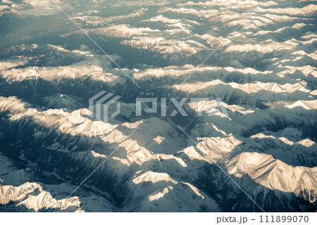 View on Alps from airplane 111899070