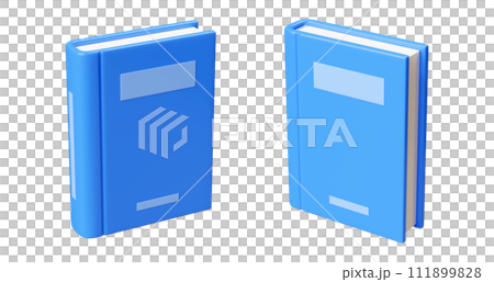 Close paper book with blue glossy hardcover standing vertical in different angles of turn. 3d render illustration set of isolated literature icon for school education, reading and bookshop promo. Close paper book with blue glossy hardcover standing vertical in different angles of turn. 3d render illustration set of isolated literature icon for school education, reading and bookshop promo. 111899828