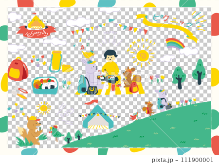 與森林動物有趣的野餐 與森林動物有趣的野餐 111900001