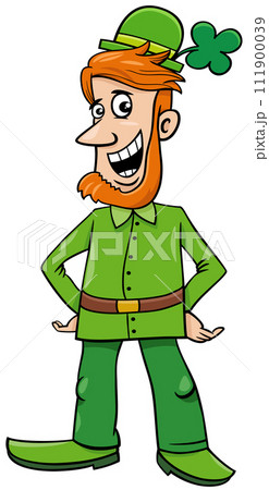 cartoon Leprechaun character on Saint Patrick Day 111900039