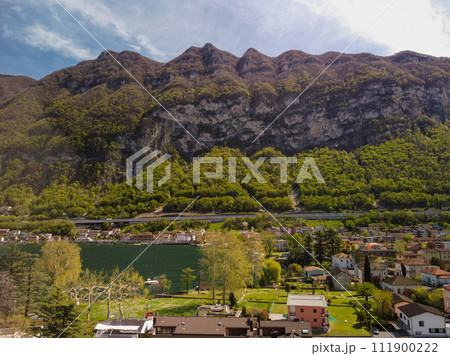 Porlezza small town on Lake Lugano, Italy Porlezza small town on Lake Lugano, Italy 111900222