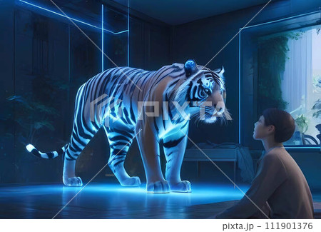 未来型ヴァーチャル室内虎 未来型ヴァーチャル室内虎 111901376