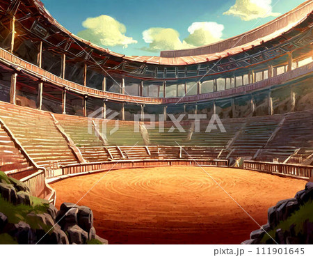 古代闘技場アリーナRPGゲーム背景風 111901645