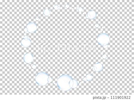 空に浮かぶシャボン玉フレーム 111901922