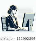 働く女性のイラスト 111902896
