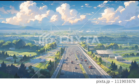 高速道路、空撮7 高速道路、空撮7 111903876