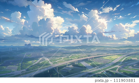 高速道路、空撮12 111903881