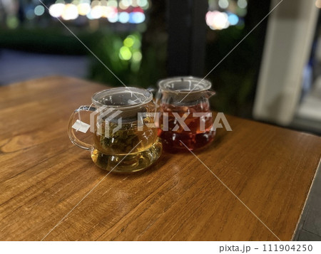 Two jar of different kind of tea Two jar of different kind of tea 111904250