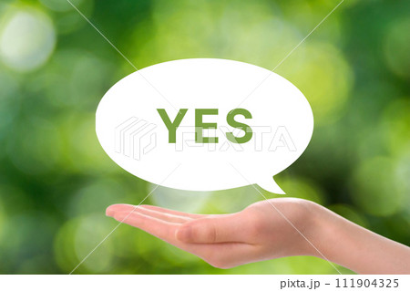 吹き出し　YES 111904325