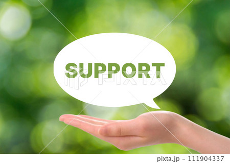 サポートと手のイメージ 111904337