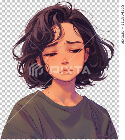 Depressed person 111904355