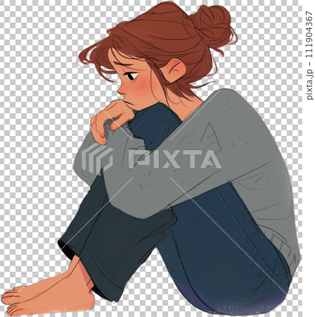 Depressed person 111904367