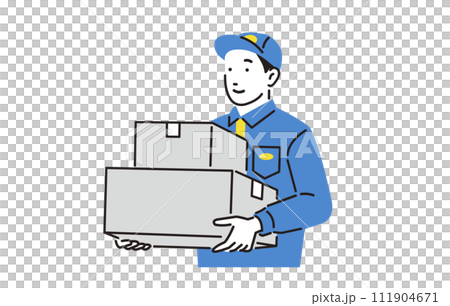 人們微笑著送貨員 人們微笑著送貨員 111904671