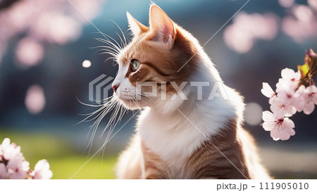 桜と猫 桜と猫 111905010