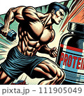 劇画漫画風の背景,漫画、走る,劇画,イラスト,熱血,闘い,バトル, 111905049