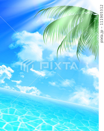 海 夏 ヤシ 風景 背景 海 夏 ヤシ 風景 背景 111905312