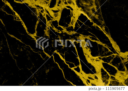 Abstract  black and gold marble texture nature background with scratches for design. 111905677