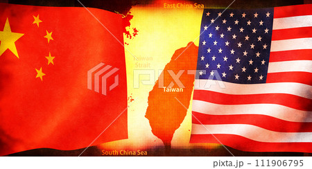 台湾有事 (台湾を巡る中国と米国の対立 )  イメージバナー 111906795