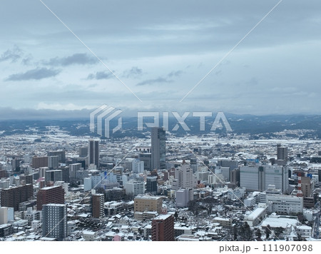雪に包まれた郡山空撮ビュー2024年大雪 雪に包まれた郡山空撮ビュー2024年大雪 111907098