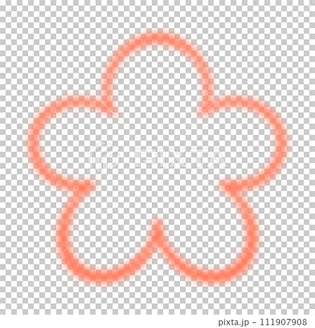 Blurred Orange Flower Shape illustration Flower Shape Element Design Aura Flower 111907908