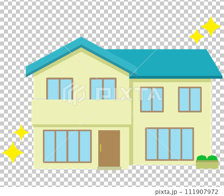 漂亮的新建房子插畫 漂亮的新建房子插畫 111907972