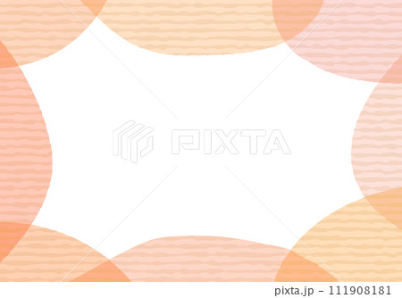 爽やかなストライプ柄のフレーム（オレンジ） 111908181