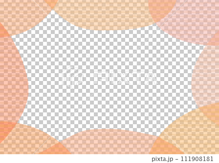 爽やかなストライプ柄のフレーム（オレンジ） 111908181