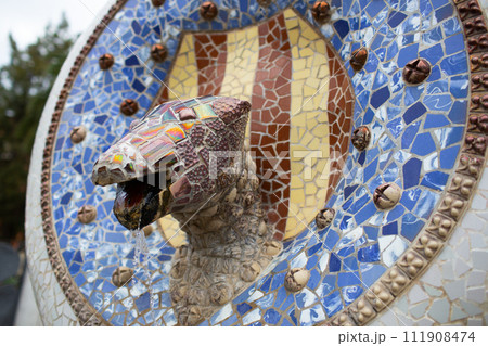 Barcelona Panoramic views from Park Guell 111908474