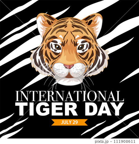 International Tiger Day Celebration Poster 111908611